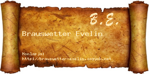 Brauswetter Evelin névjegykártya